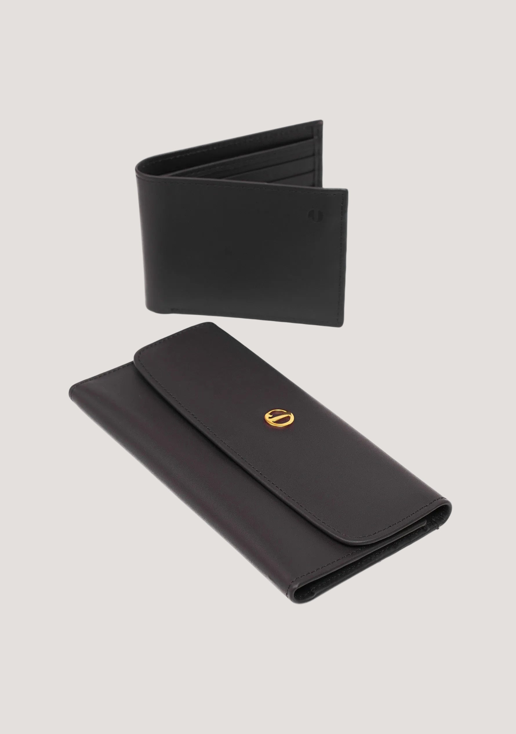 HIS & HERS LEATHER WALLET GIFT SET - OXFORD